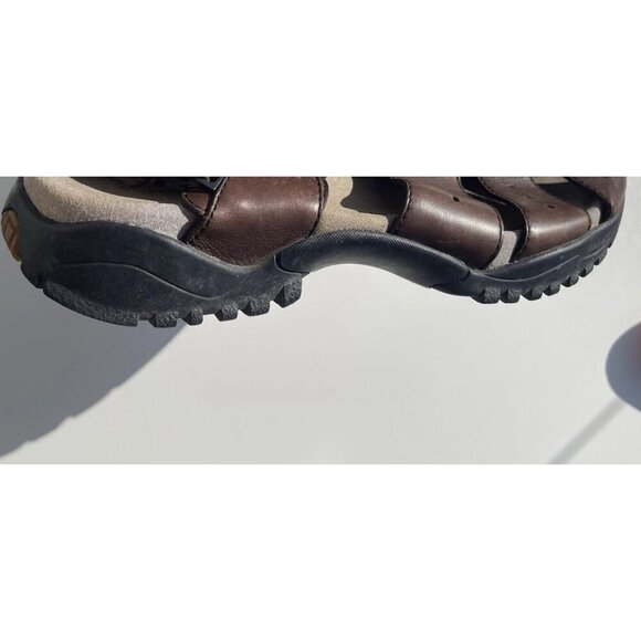Teva Brown leather Sandals Gaine Men’s sz 12 style 6556 Sport Sandals - Picture 4 of 15